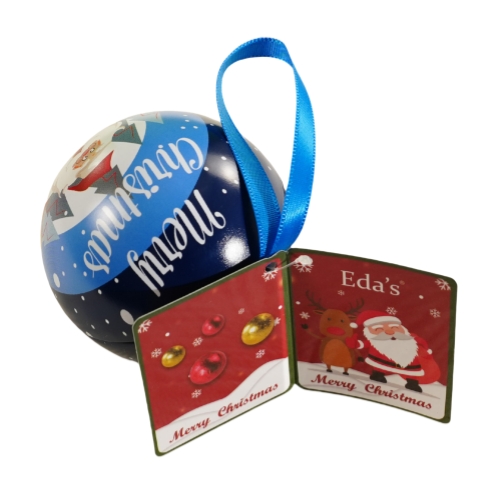 艾达的世界榛子谷物夹心巧克力制品-圣诞球